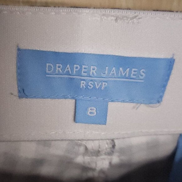 Draper James RSVP  Blue White Check Ankle Pants 8 - Picture 6 of 8